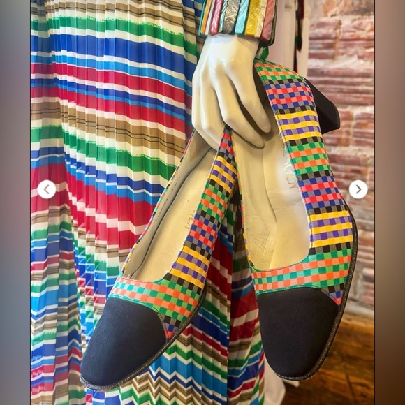 Amanda Lane Accordion Pleated Rainbow Maxi Dress - Picture 3 of 12